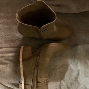 Tan booties size 8